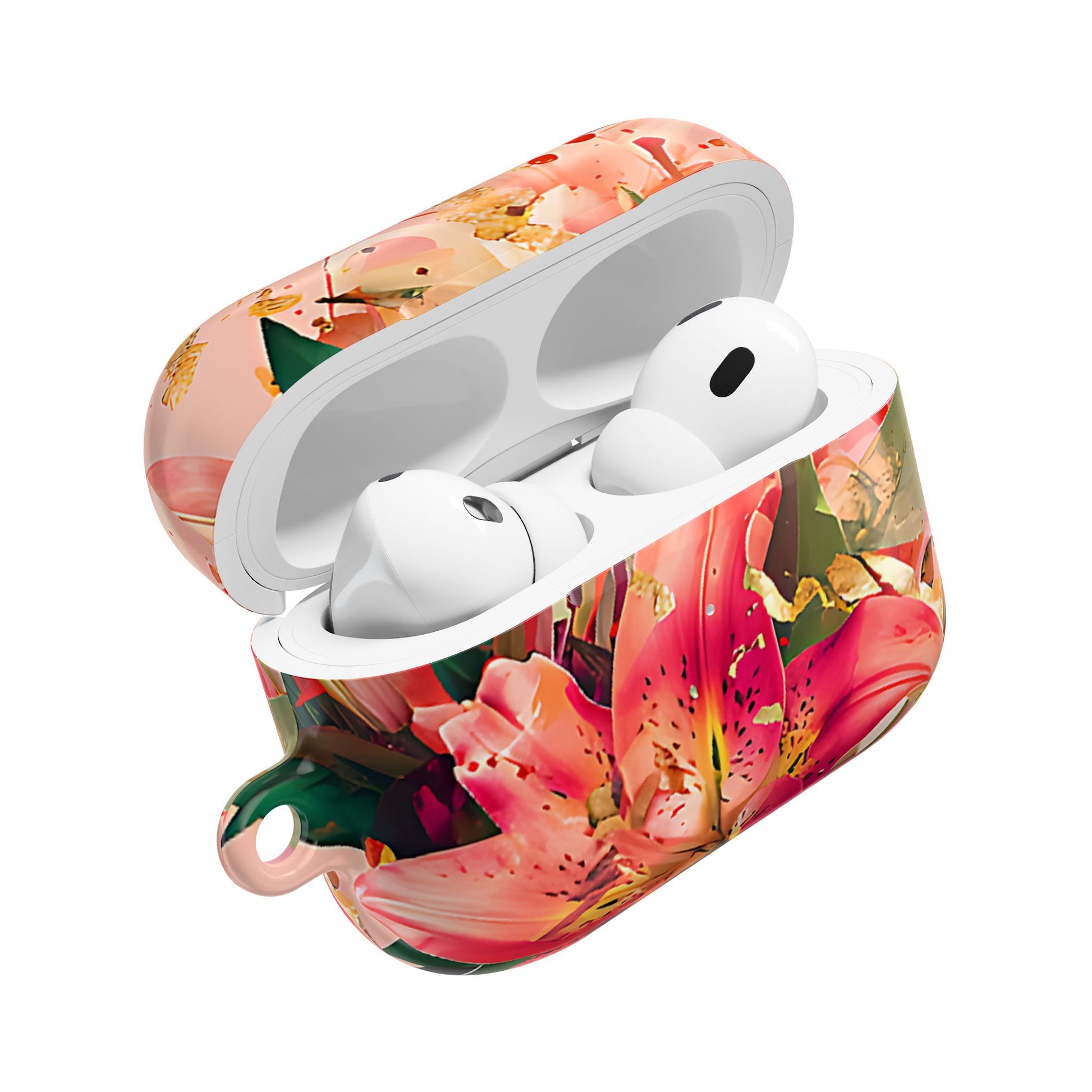 Elegant Pink Lily Print Floral AirPod Case - [HaveITcased]