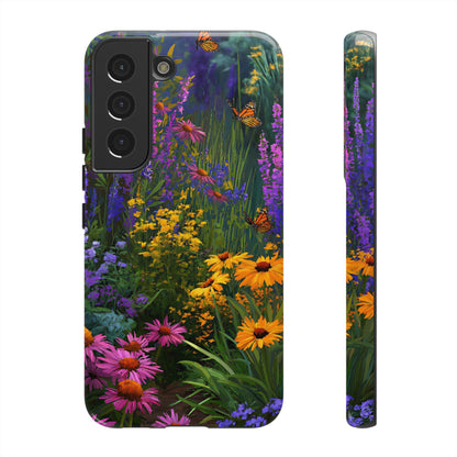Wildflower Meadow Butterfly Tough Phone Case for iPhone, Samsung & Google Pixel. - [HaveITcased]