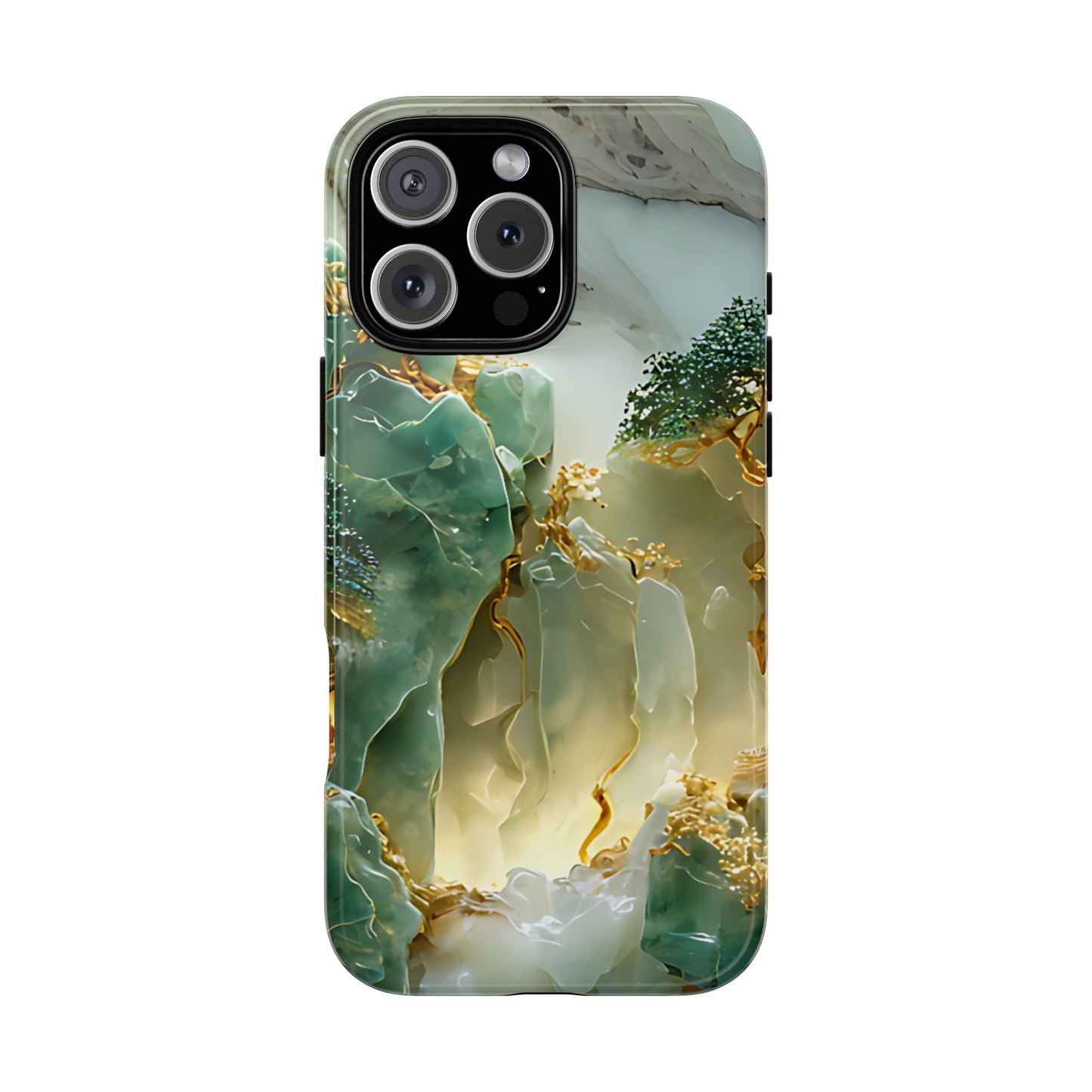 Luxury Jade Mountain Landscape Phone Case – Artistic Nature Design - [HaveITcased]