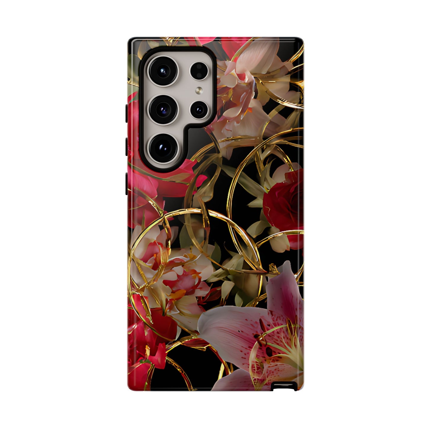 Orchid Gold Armor  Tough Floral Case For Phones - [HaveITcased]