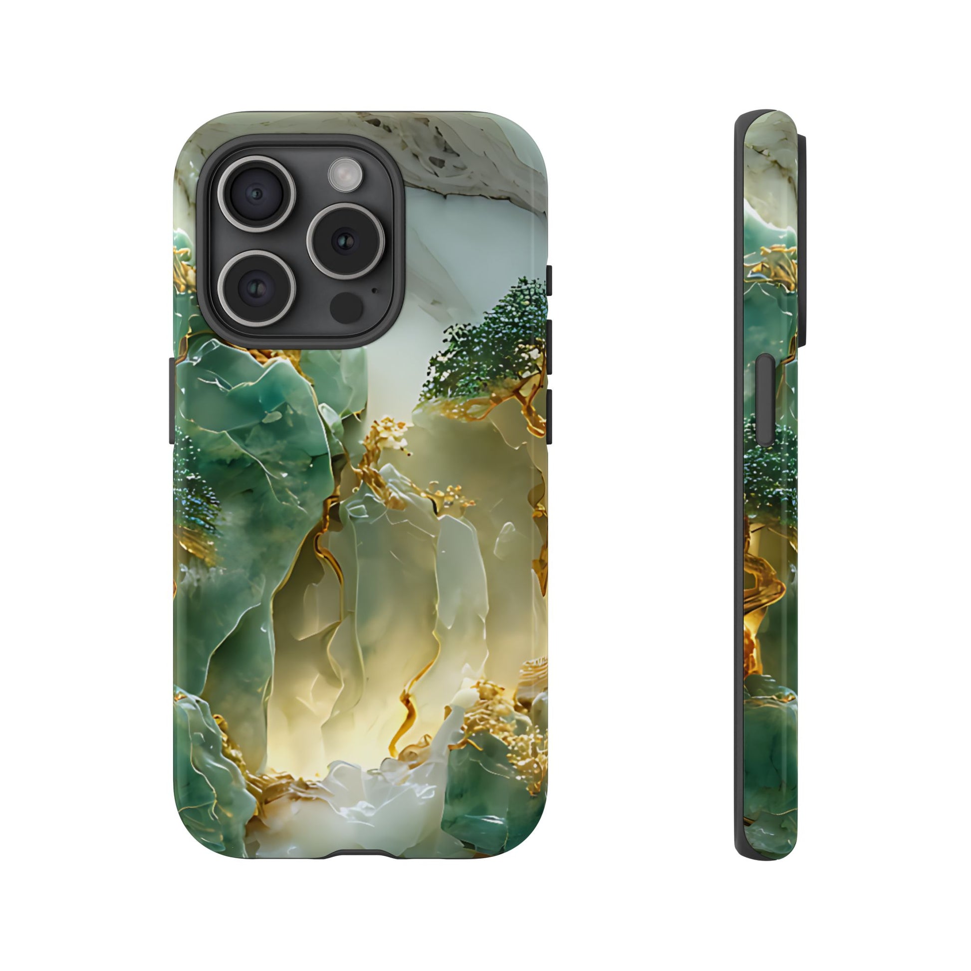 Luxury Jade Mountain Landscape Phone Case – Artistic Nature Design - [HaveITcased]