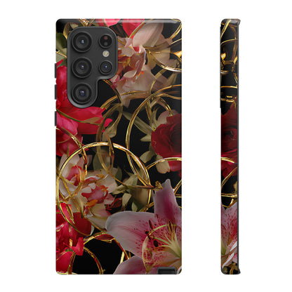 Orchid Gold Armor  Tough Floral Case For Phones - [HaveITcased]