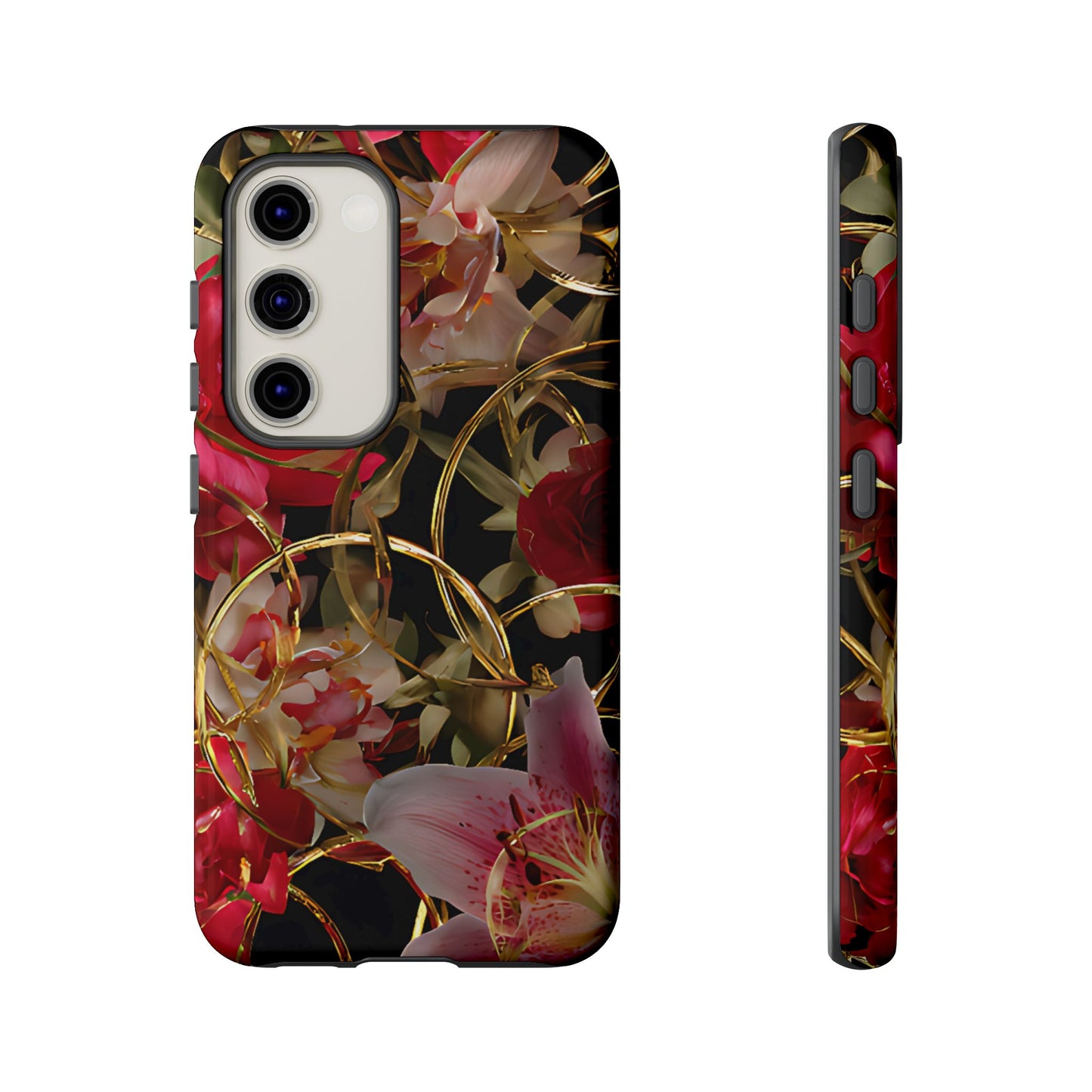 Orchid Gold Armor  Tough Floral Case For Phones - [HaveITcased]