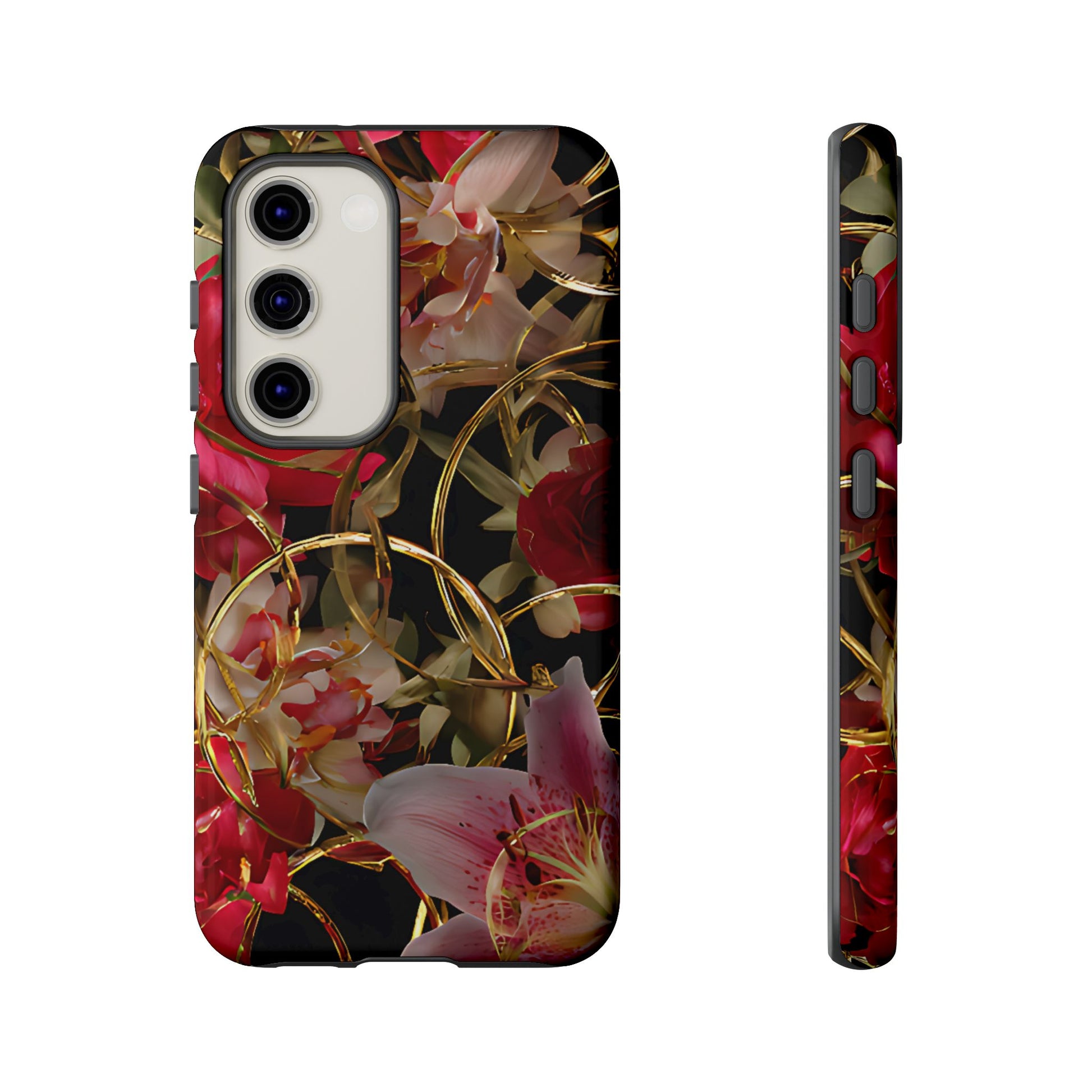Orchid Gold Armor  Tough Floral Case For Phones - [HaveITcased]