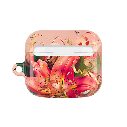 Elegant Pink Lily Print Floral AirPod Case - [HaveITcased]