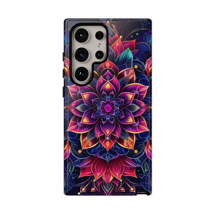 Luminous Lotus Bloom Floral Mandala Pattern Tough Phone Case Cover - [HaveITcased]