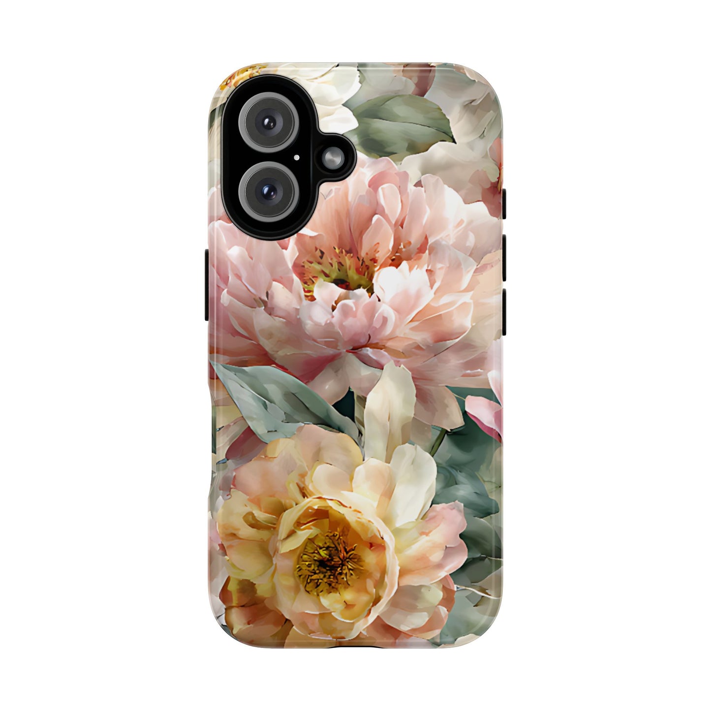 Peony Blossom Floral Phone Tough Case for iPhone, Samsung – Elegant Protective Cover with Pastel Flower - [HaveITcased]