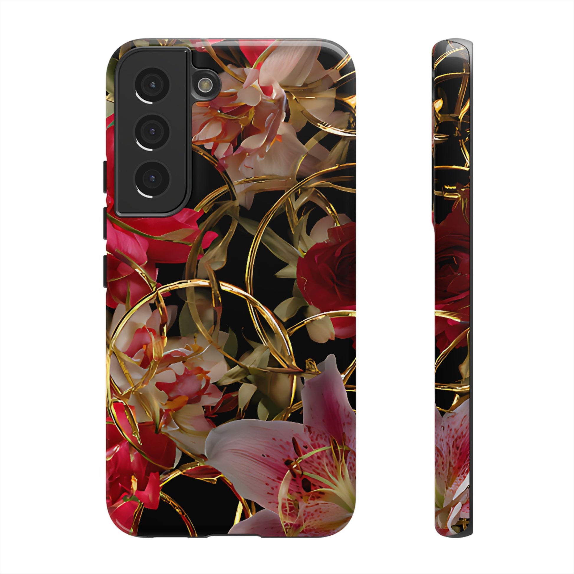 Orchid Gold Armor  Tough Floral Case For Phones - [HaveITcased]