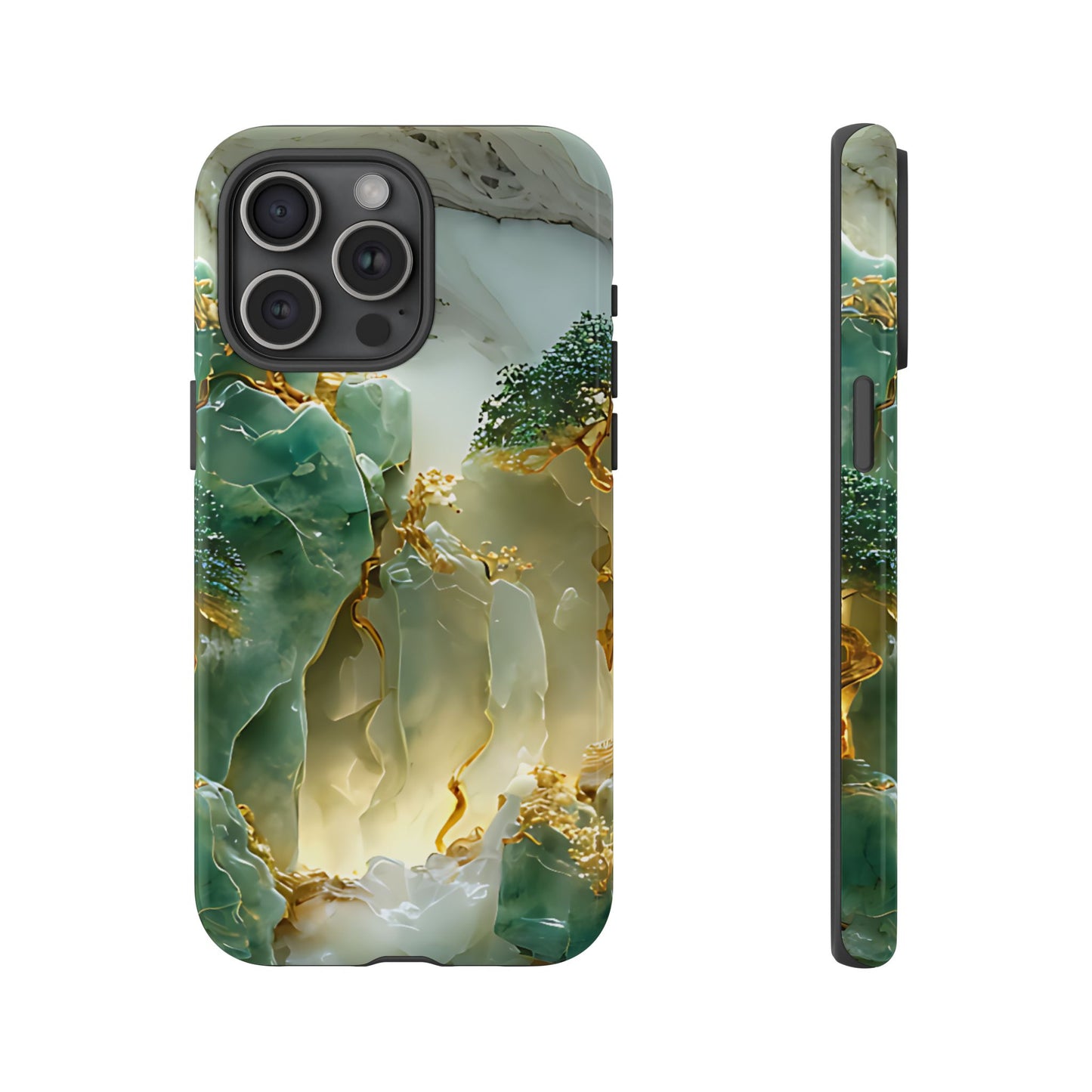Luxury Jade Mountain Landscape Phone Case – Artistic Nature Design - [HaveITcased]
