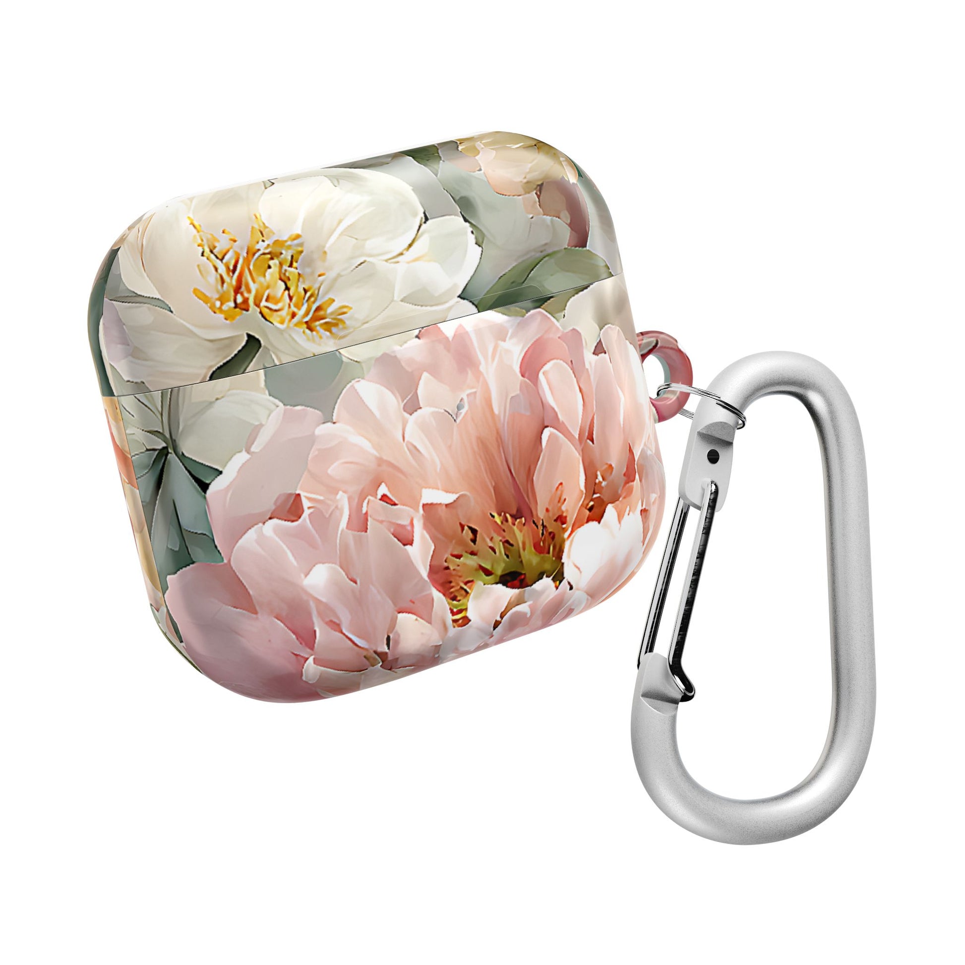 Peony Blossom Floral AirPod Case – Elegant Protective Cover with Pastel Flower - [HaveITcased]