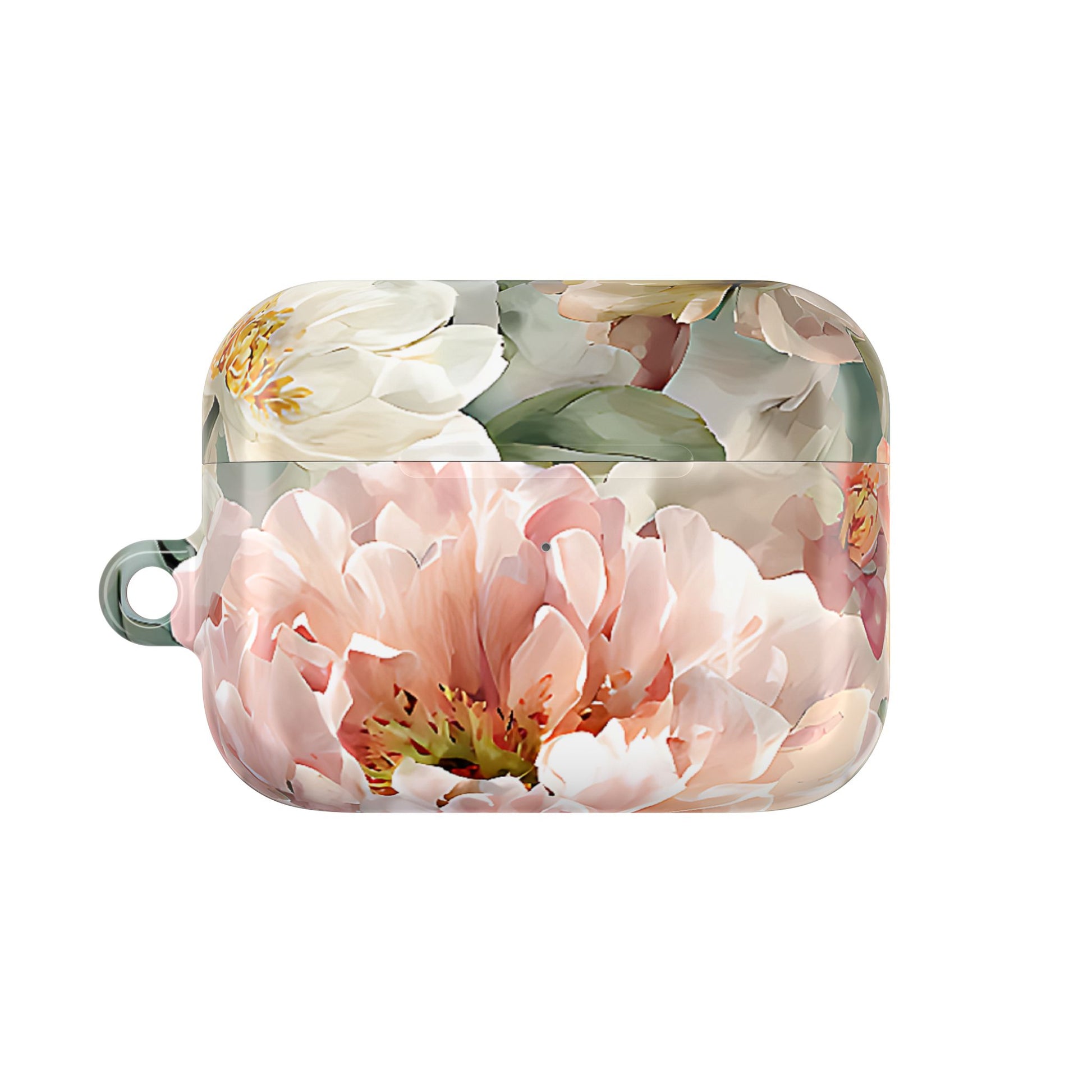 Peony Blossom Floral AirPod Case – Elegant Protective Cover with Pastel Flower - [HaveITcased]