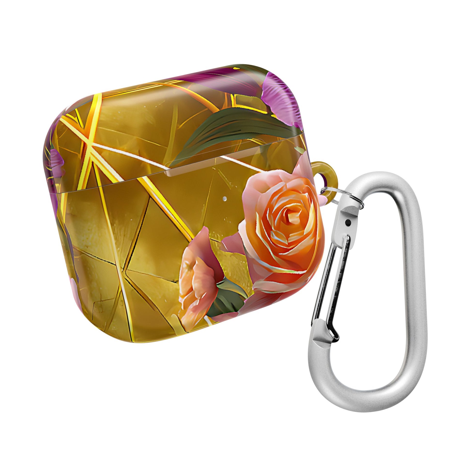 Golden Bloom Elegance Floral AirPod Case - [HaveITcased]