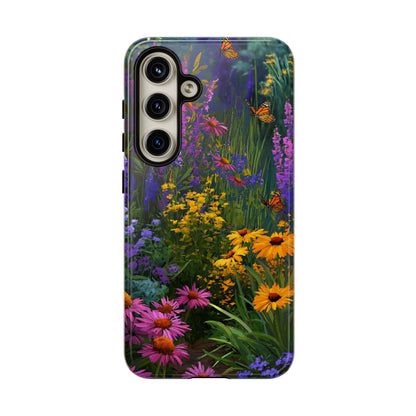 Wildflower Meadow Butterfly Tough Phone Case for iPhone, Samsung & Google Pixel. - [HaveITcased]