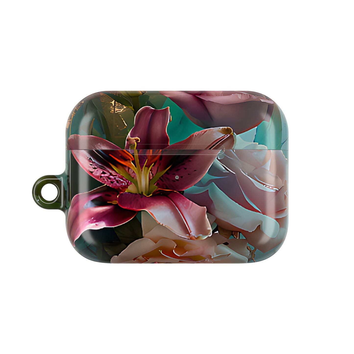 Pink Lily & Rose Design Floral AirPod Case - [HaveITcased]