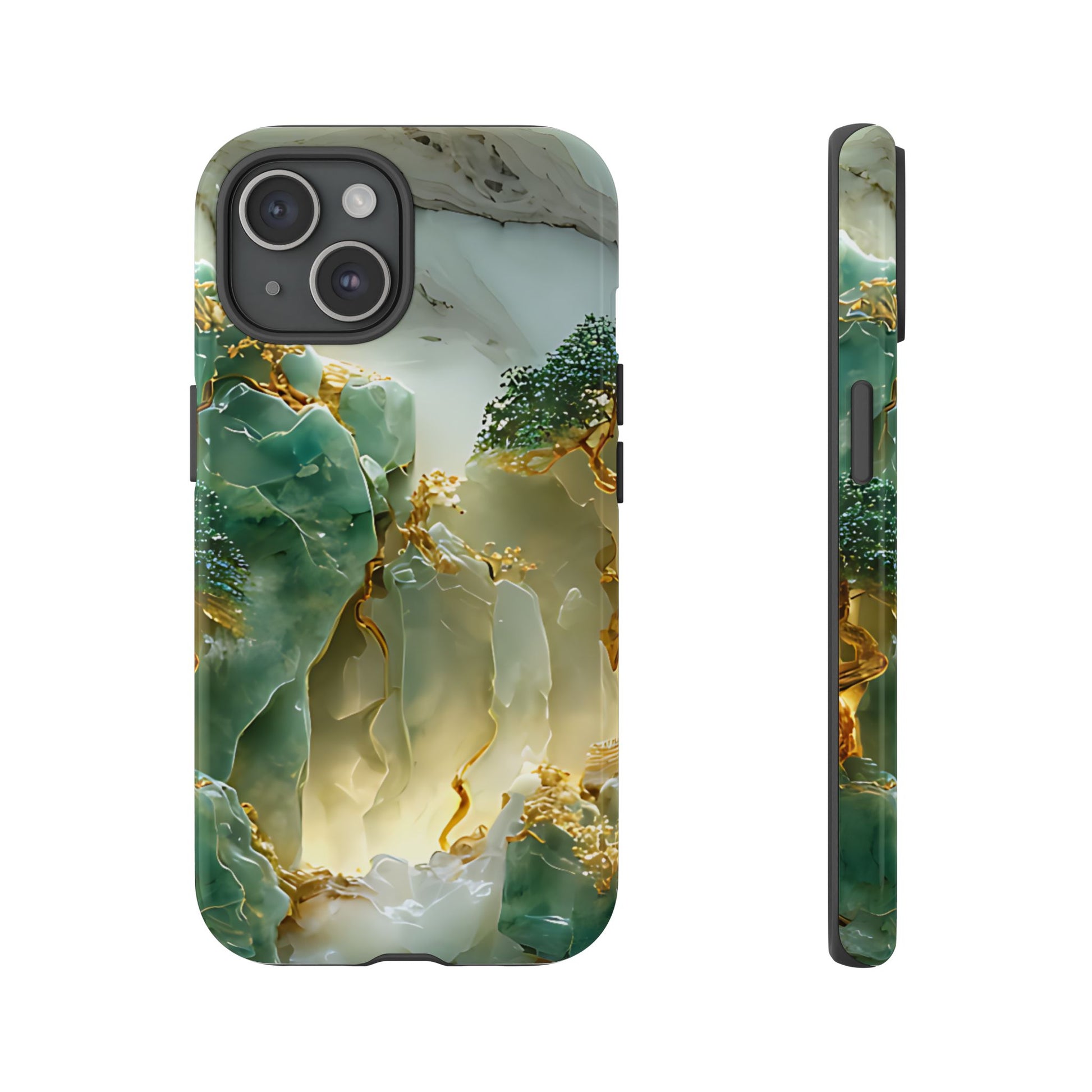 Luxury Jade Mountain Landscape Phone Case – Artistic Nature Design - [HaveITcased]
