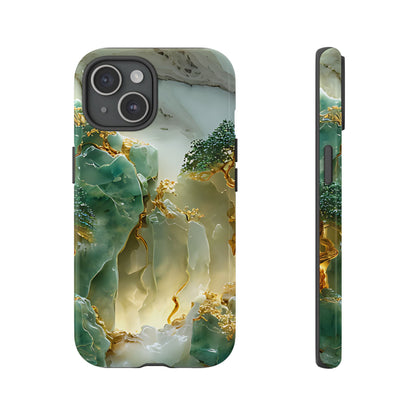 Luxury Jade Mountain Landscape Phone Case – Artistic Nature Design - [HaveITcased]
