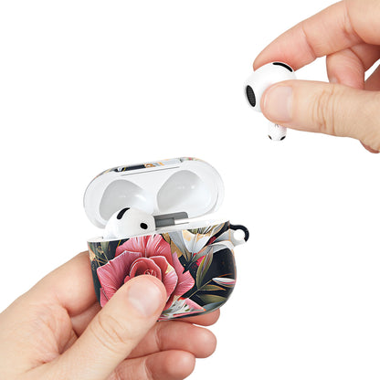 Elegant Floral Design For AirPod Case with Red Rose & White Lily Pattern - [HaveITcased]