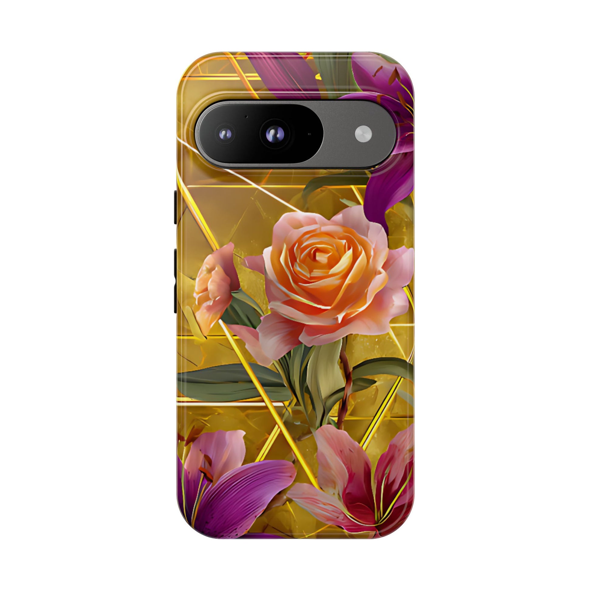 Golden Bloom Elegance Tough Floral Case - [HaveITcased]