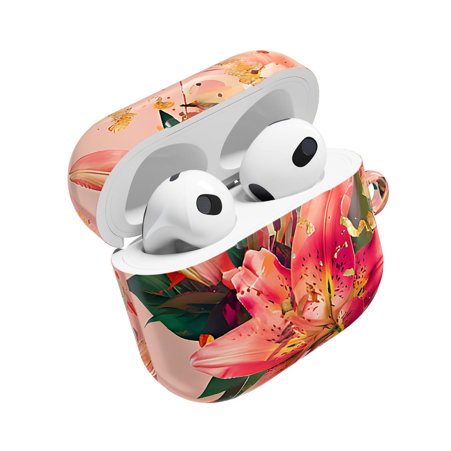 Elegant Pink Lily Print Floral AirPod Case - [HaveITcased]