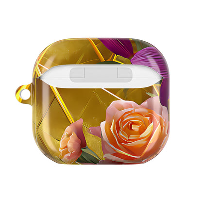 Golden Bloom Elegance Floral AirPod Case - [HaveITcased]