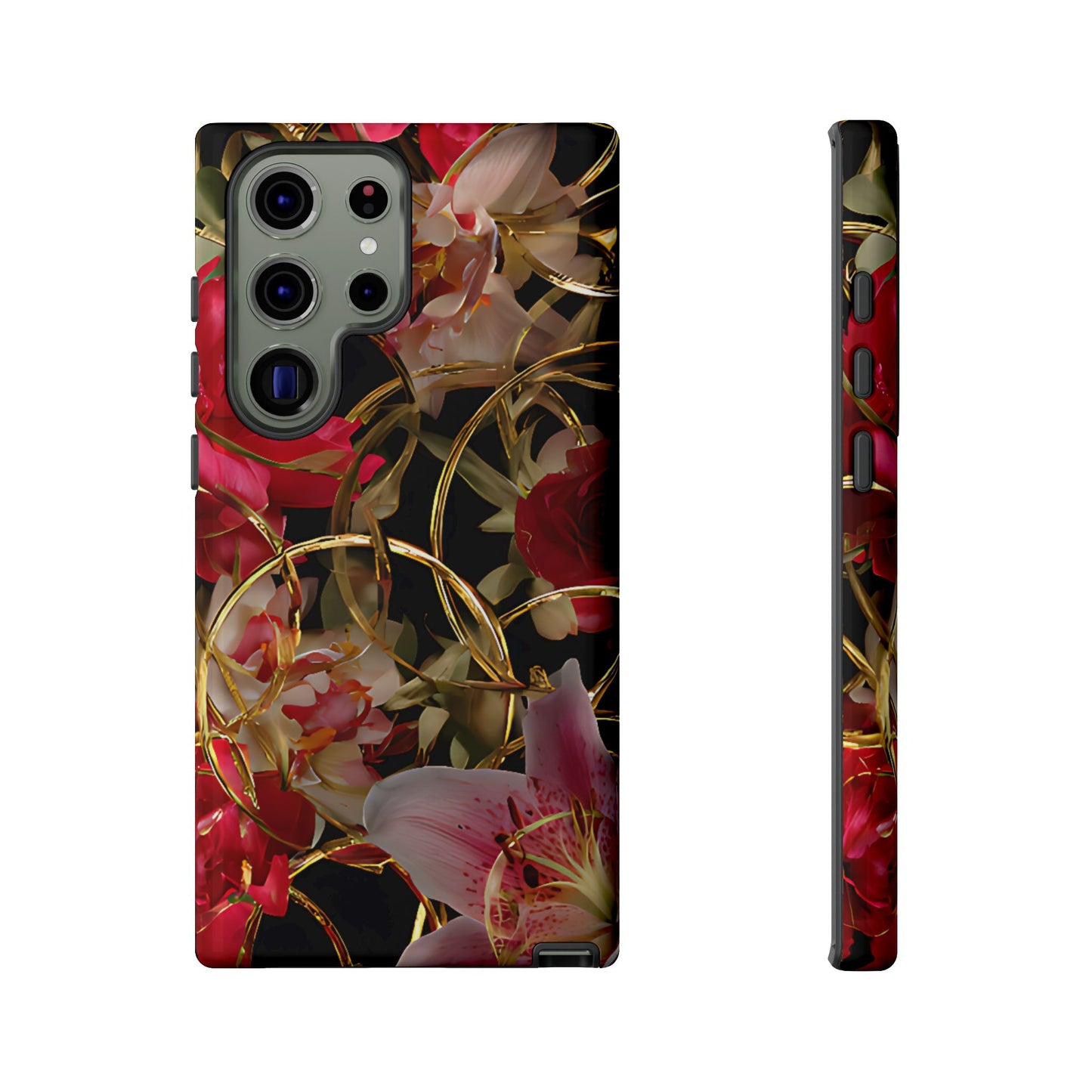Orchid Gold Armor  Tough Floral Case For Phones - [HaveITcased]