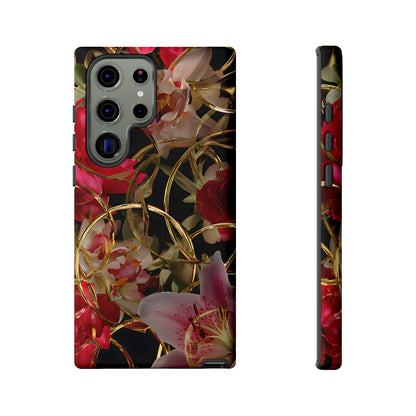 Orchid Gold Armor  Tough Floral Case For Phones - [HaveITcased]
