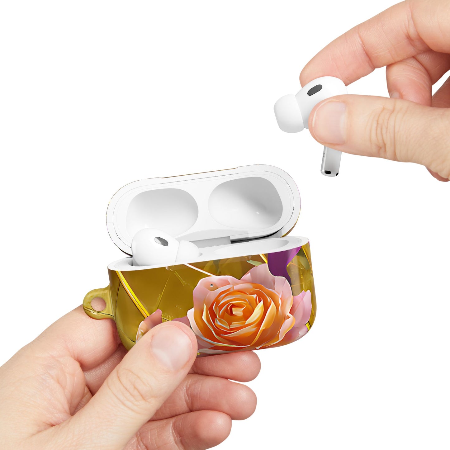 Golden Bloom Elegance Floral AirPod Case - [HaveITcased]