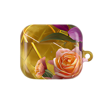 Golden Bloom Elegance Floral AirPod Case - [HaveITcased]