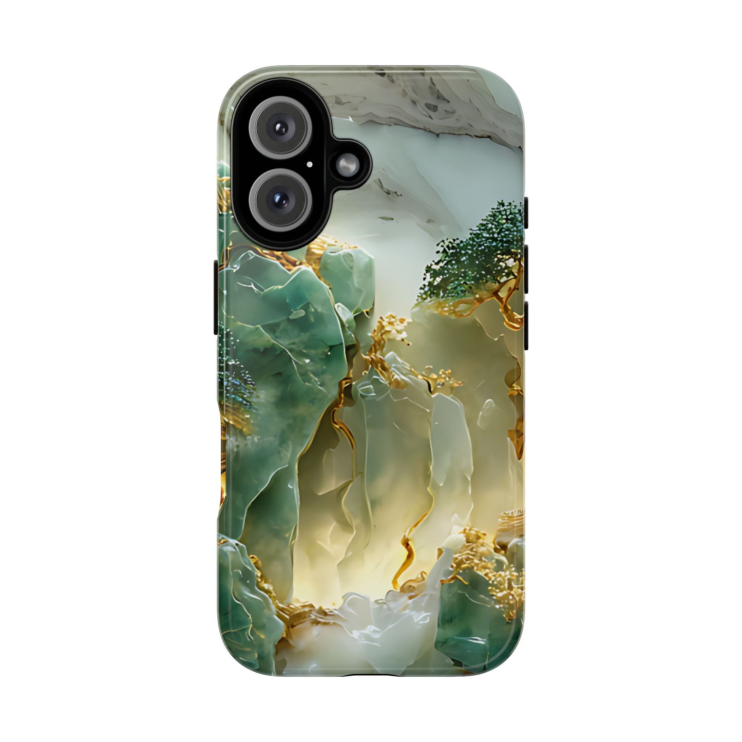 Luxury Jade Mountain Landscape Phone Case – Artistic Nature Design - [HaveITcased]