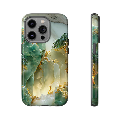 Luxury Jade Mountain Landscape Phone Case – Artistic Nature Design - [HaveITcased]