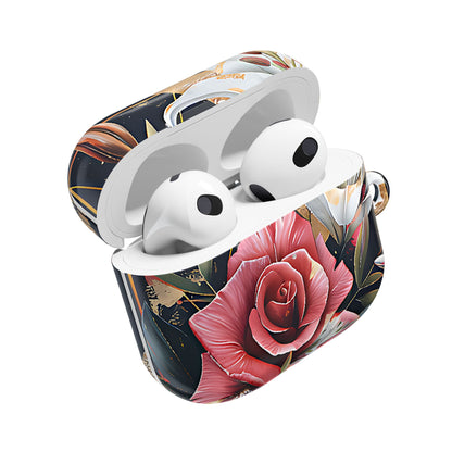 Elegant Floral Design For AirPod Case with Red Rose & White Lily Pattern - [HaveITcased]