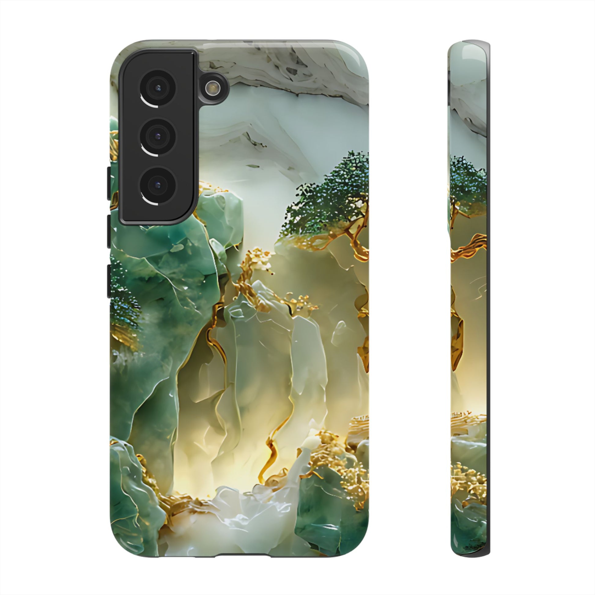 Luxury Jade Mountain Landscape Phone Case – Artistic Nature Design - [HaveITcased]