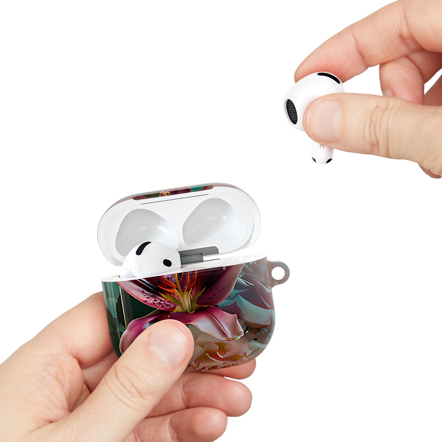 Pink Lily & Rose Design Floral AirPod Case - [HaveITcased]