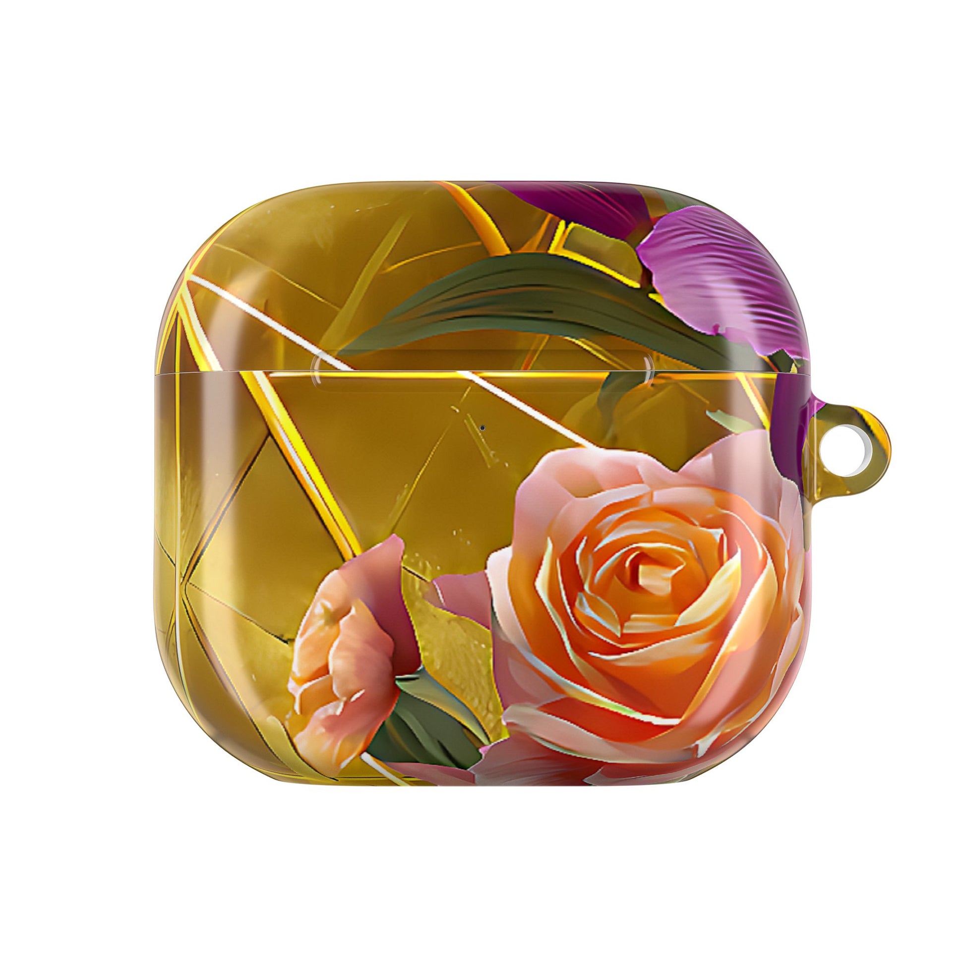 Golden Bloom Elegance Floral AirPod Case - [HaveITcased]