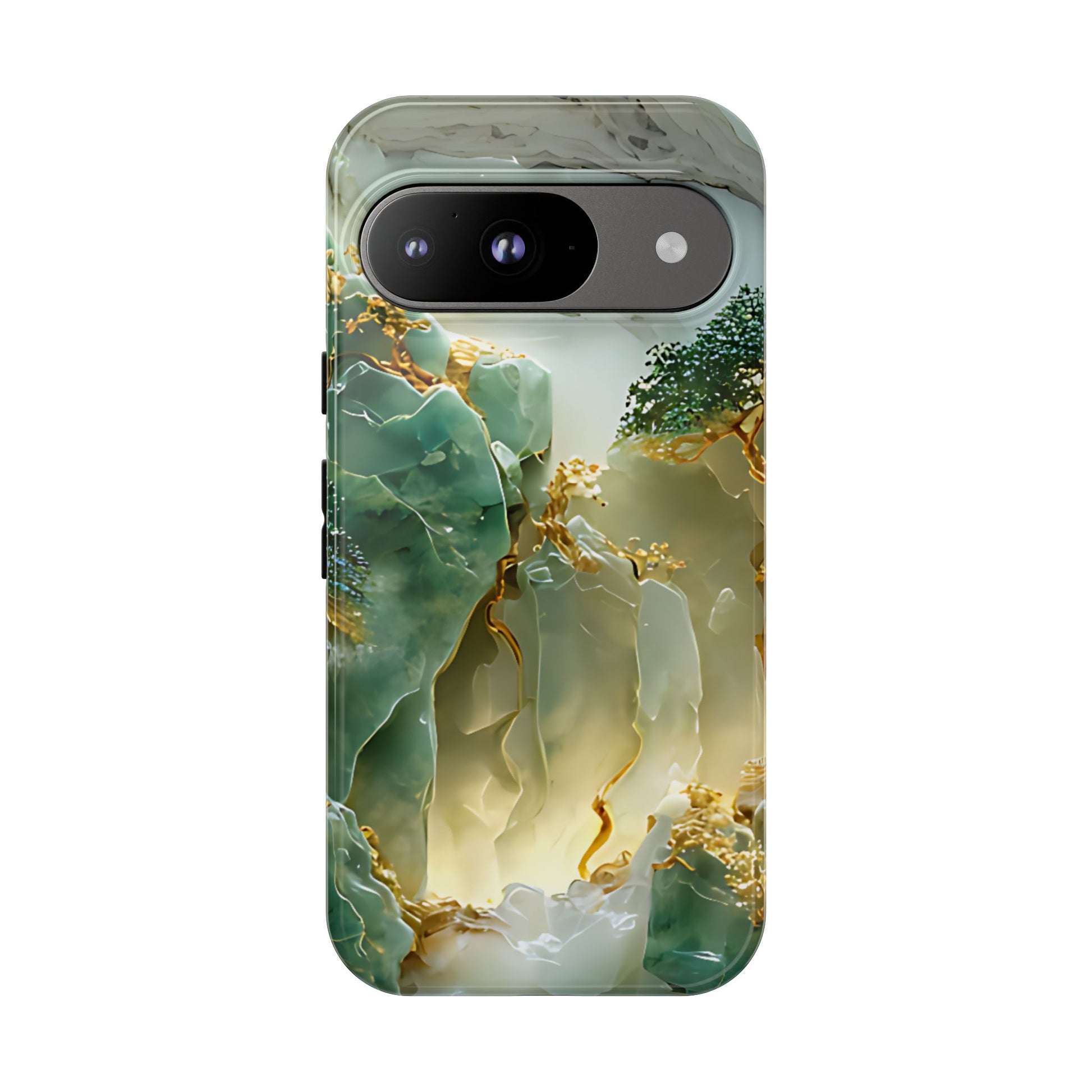 Luxury Jade Mountain Landscape Phone Case – Artistic Nature Design - [HaveITcased]