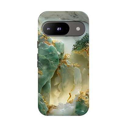 Luxury Jade Mountain Landscape Phone Case – Artistic Nature Design - [HaveITcased]