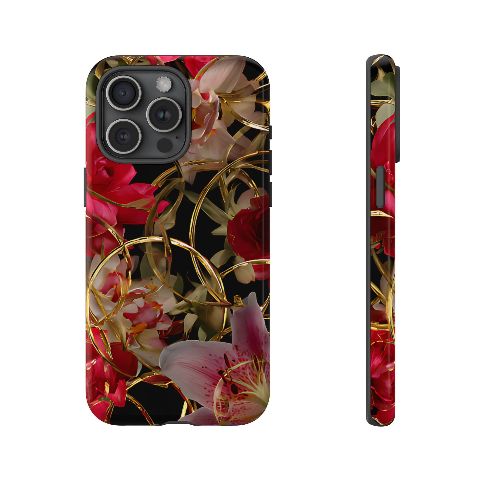 Orchid Gold Armor  Tough Floral Case For Phones - [HaveITcased]