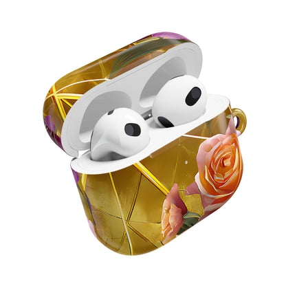Golden Bloom Elegance Floral AirPod Case - [HaveITcased]