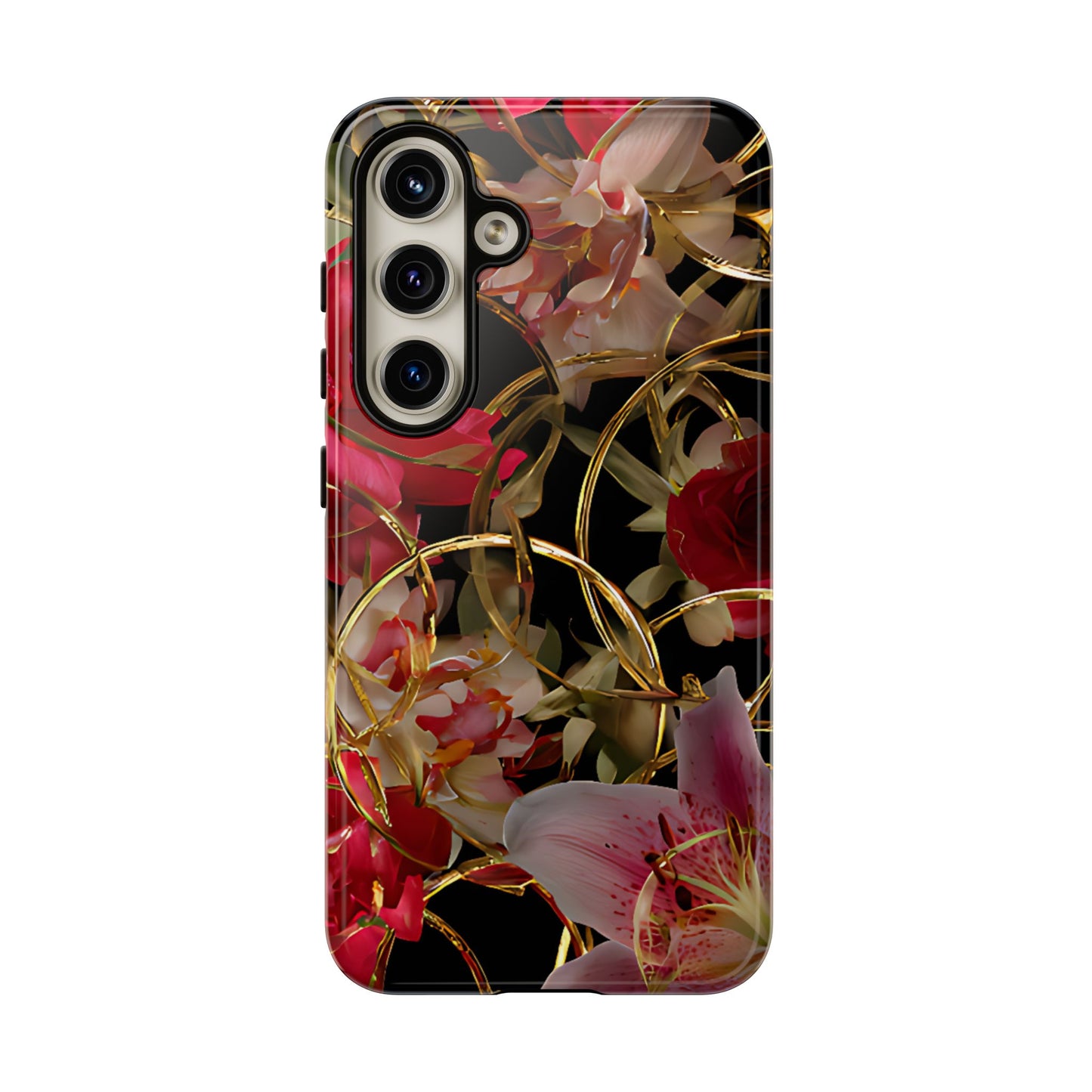 Orchid Gold Armor  Tough Floral Case For Phones - [HaveITcased]