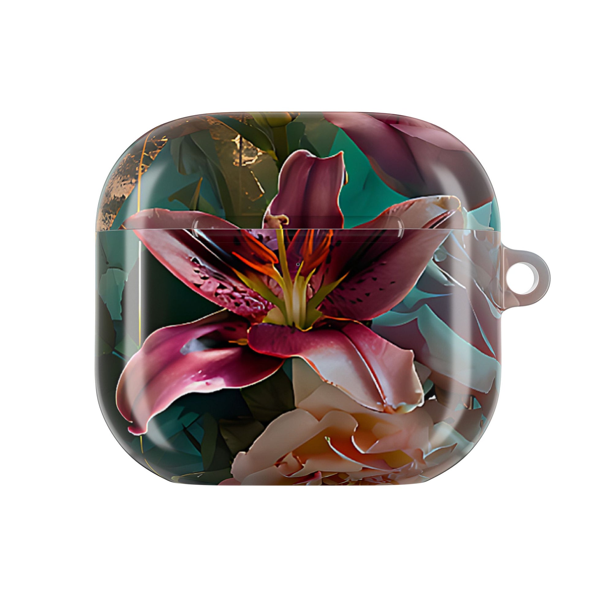 Pink Lily & Rose Design Floral AirPod Case - [HaveITcased]