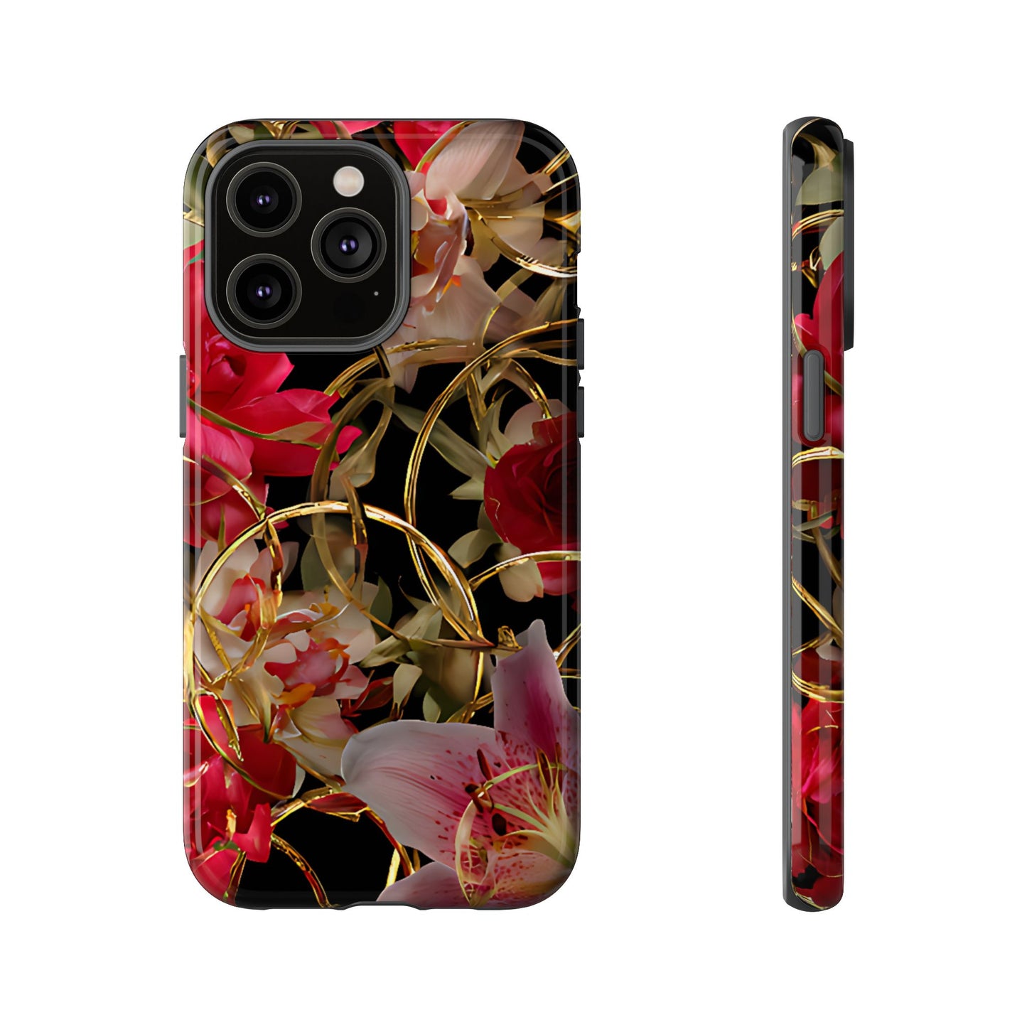 Orchid Gold Armor  Tough Floral Case For Phones - [HaveITcased]