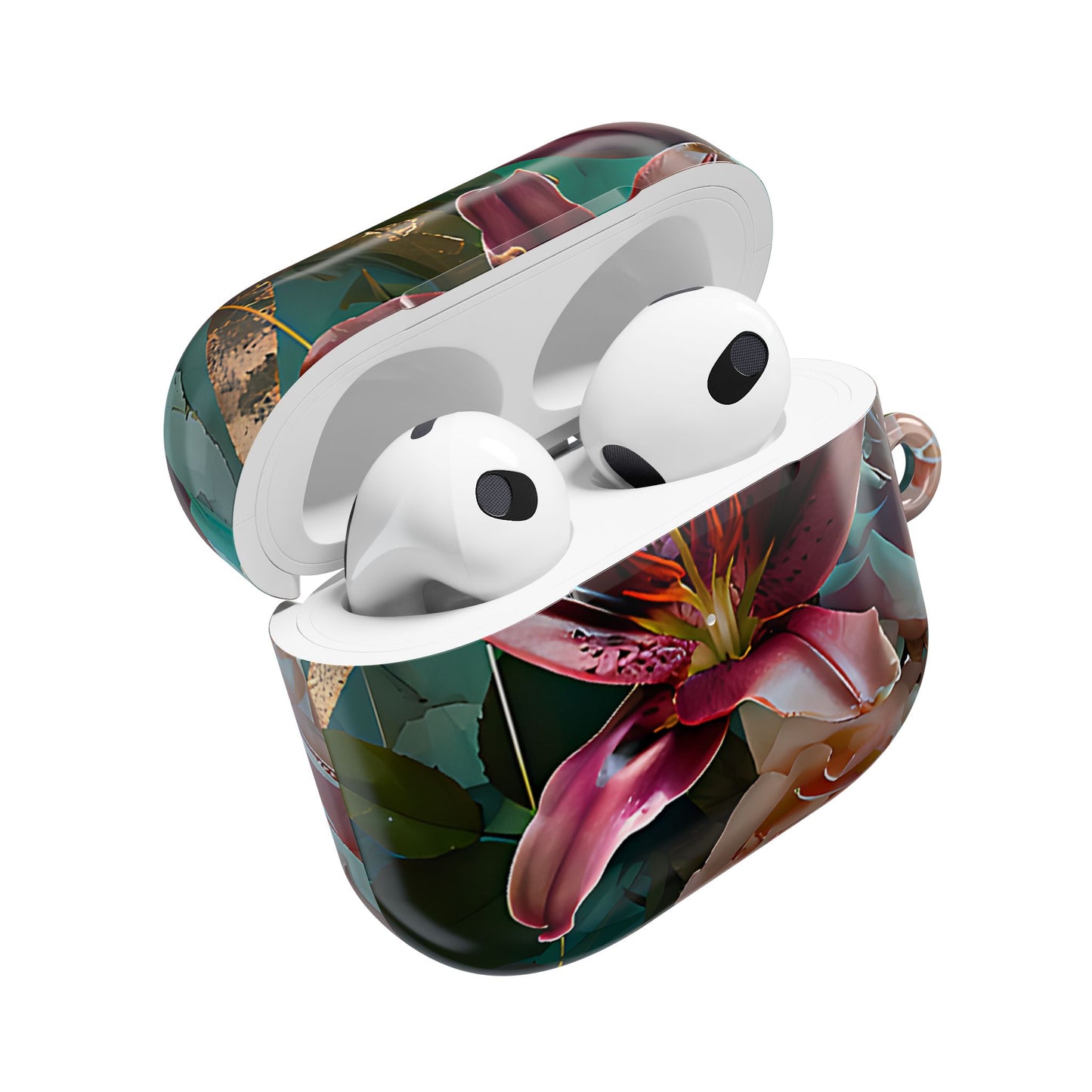 Pink Lily & Rose Design Floral AirPod Case - [HaveITcased]