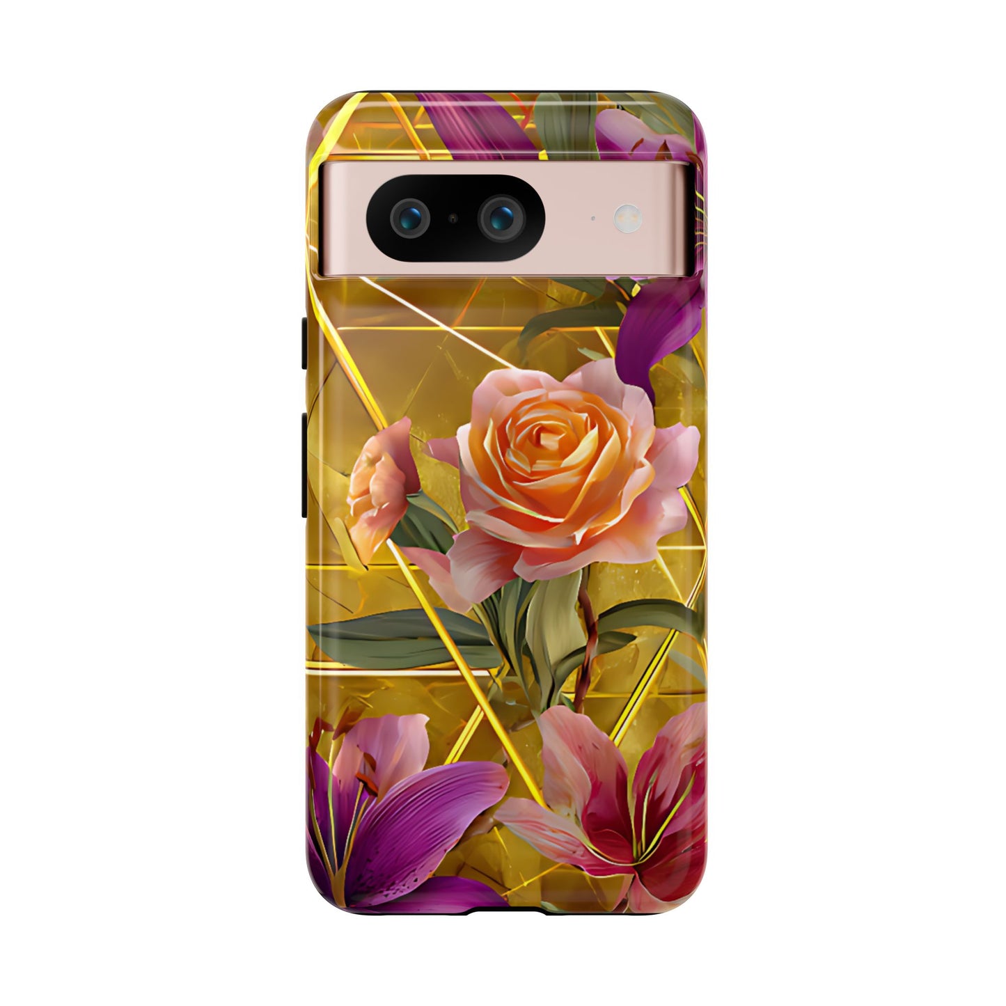Golden Bloom Elegance Tough Floral Case - [HaveITcased]