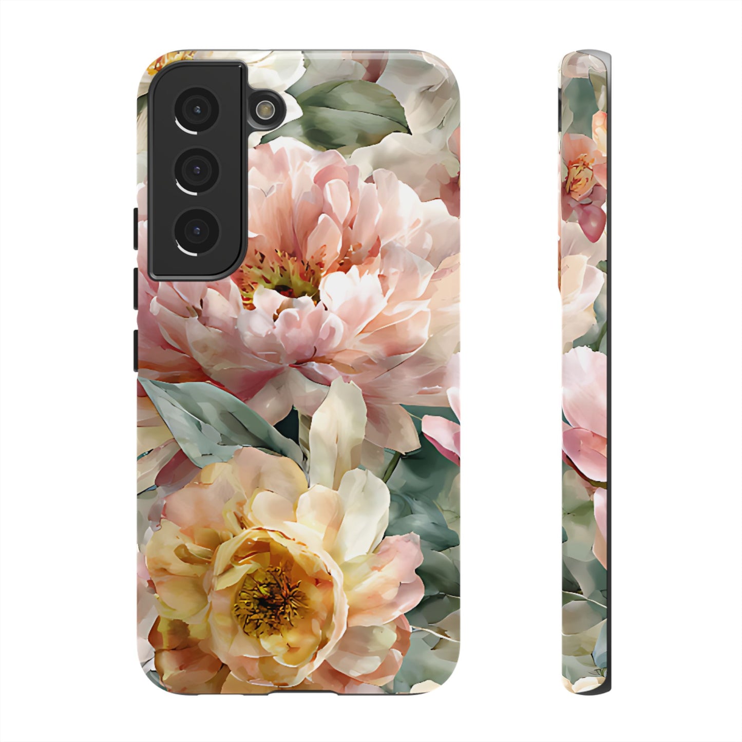 Peony Blossom Floral Phone Tough Case for iPhone, Samsung – Elegant Protective Cover with Pastel Flower - [HaveITcased]