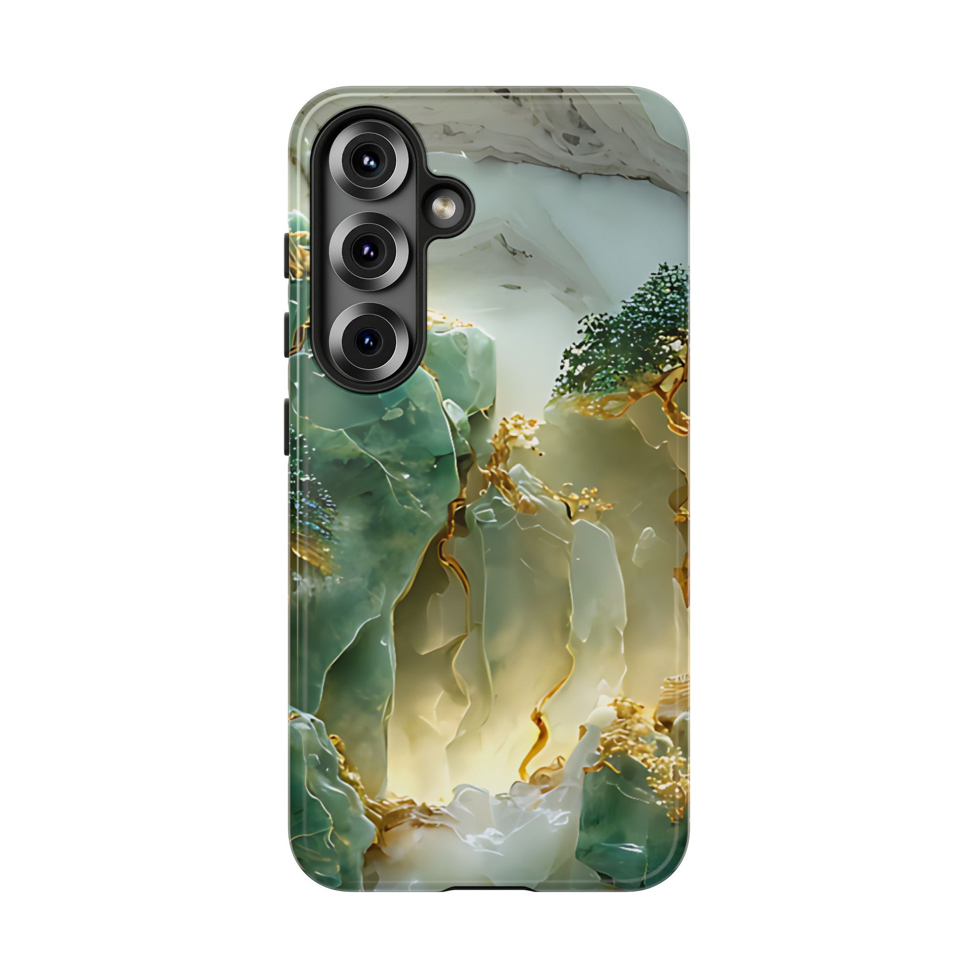 Luxury Jade Mountain Landscape Phone Case – Artistic Nature Design - [HaveITcased]