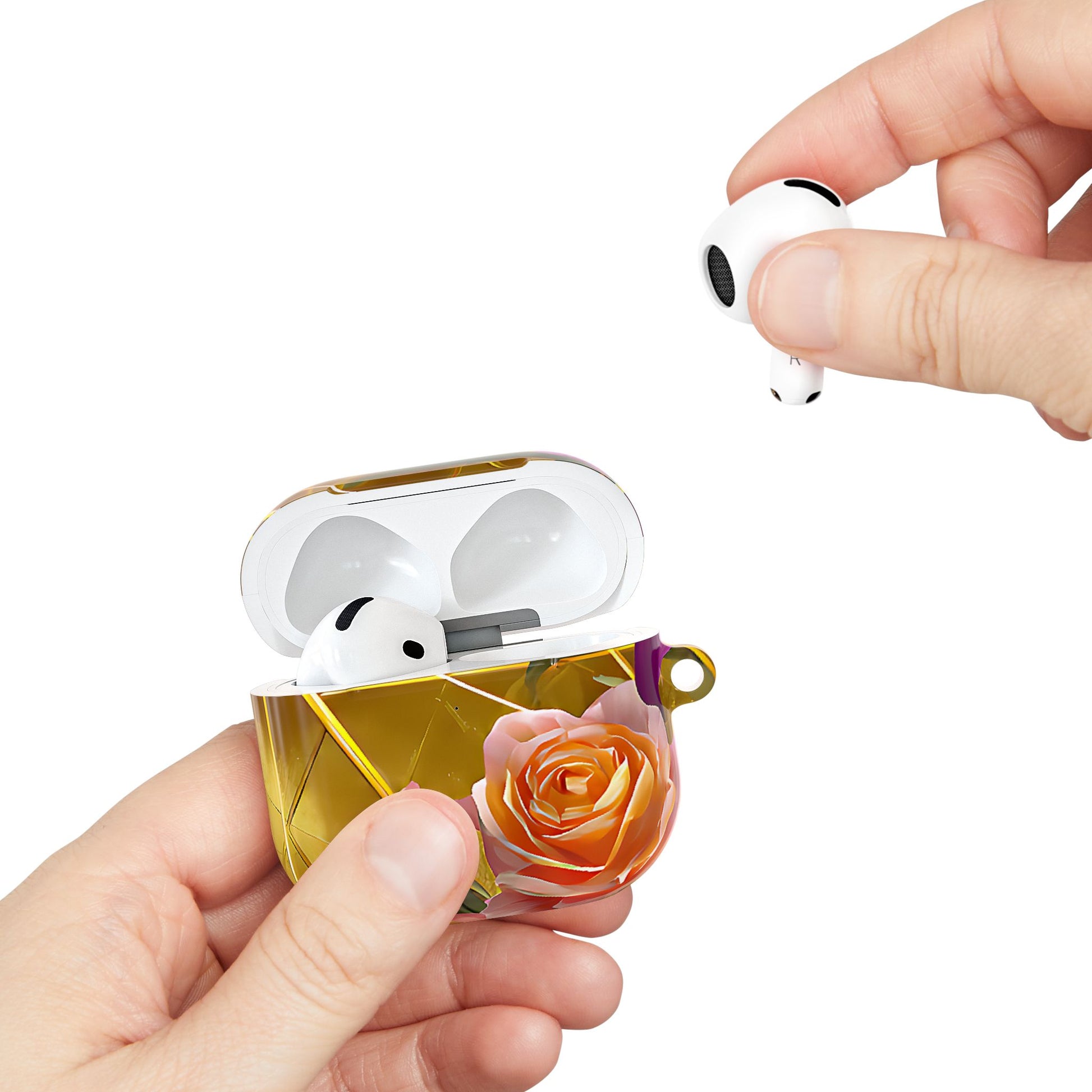 Golden Bloom Elegance Floral AirPod Case - [HaveITcased]