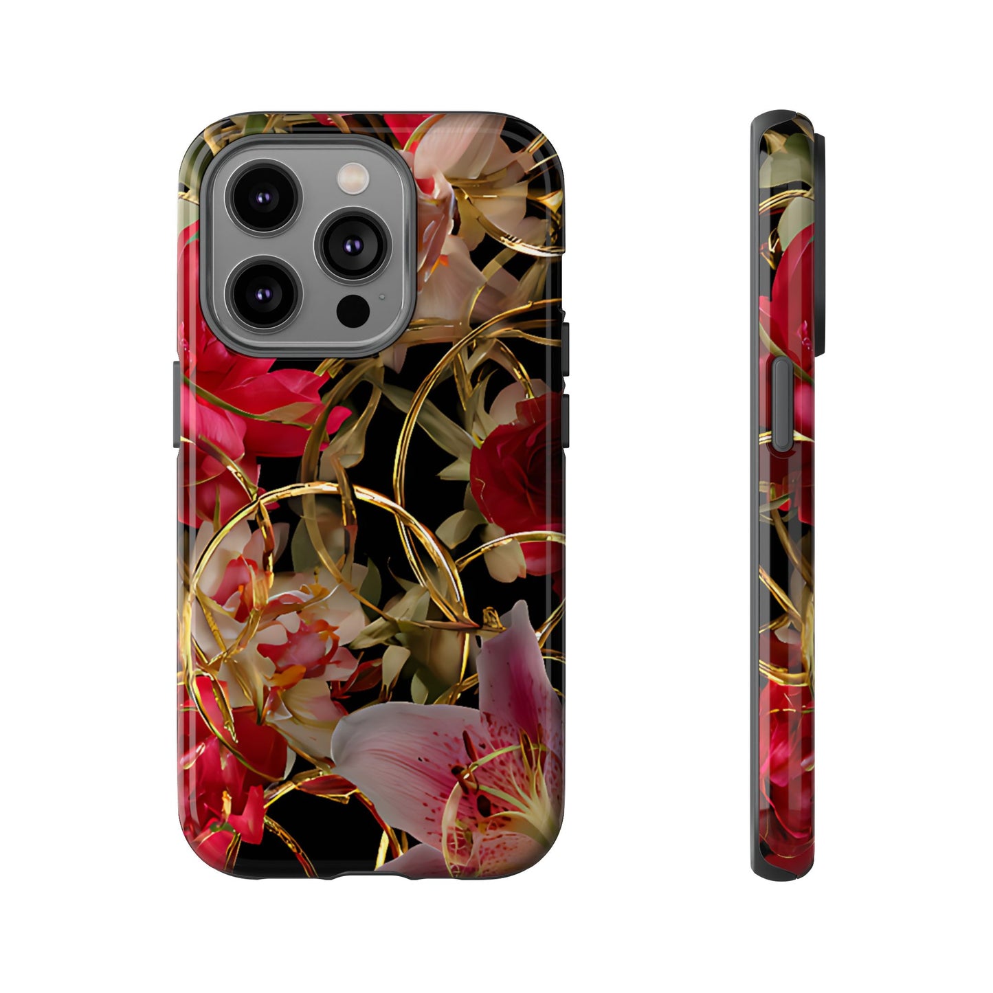 Orchid Gold Armor  Tough Floral Case For Phones - [HaveITcased]