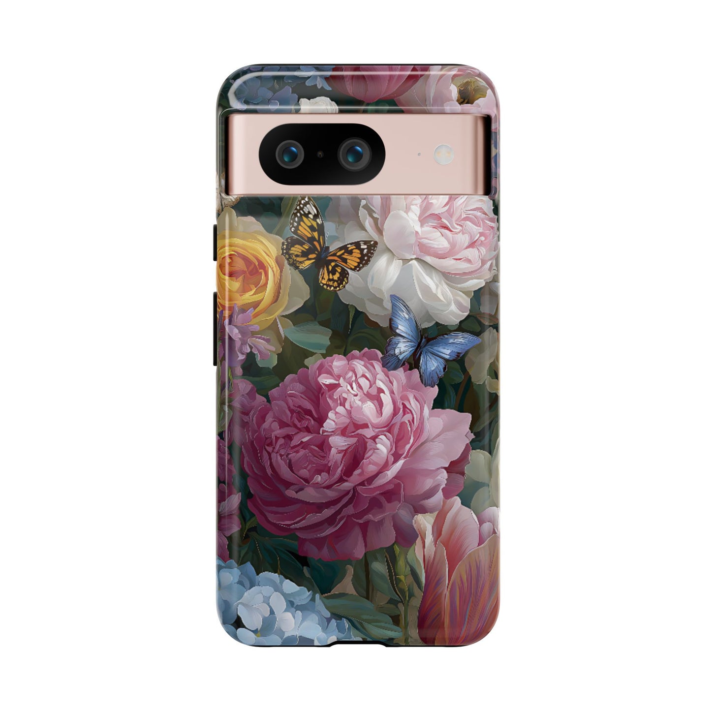 Vintage Peony & Butterfly Tough Floral Phone Case – Protective Slim Cover - [HaveITcased]