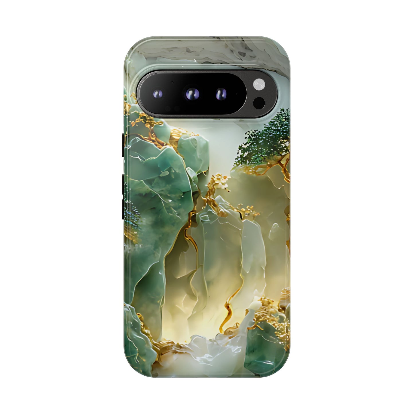 Luxury Jade Mountain Landscape Phone Case – Artistic Nature Design - [HaveITcased]