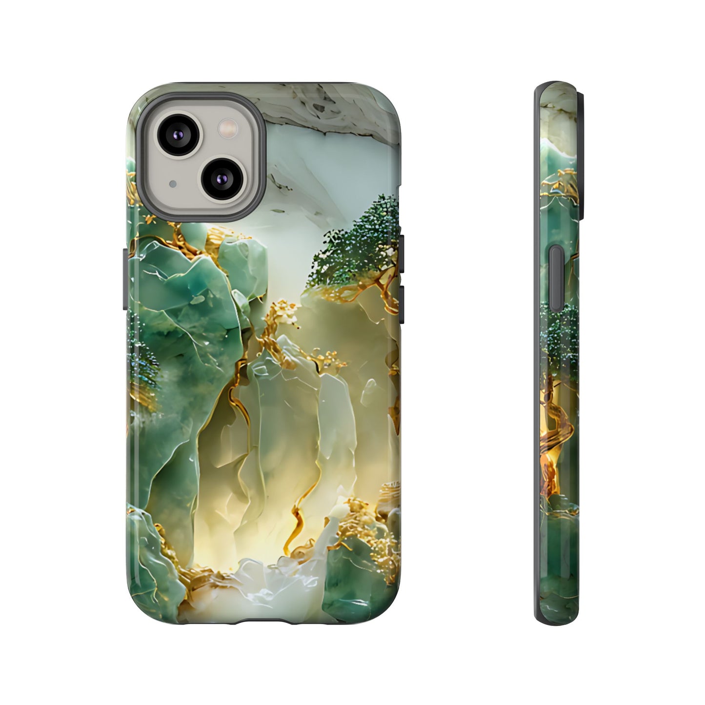 Luxury Jade Mountain Landscape Phone Case – Artistic Nature Design - [HaveITcased]